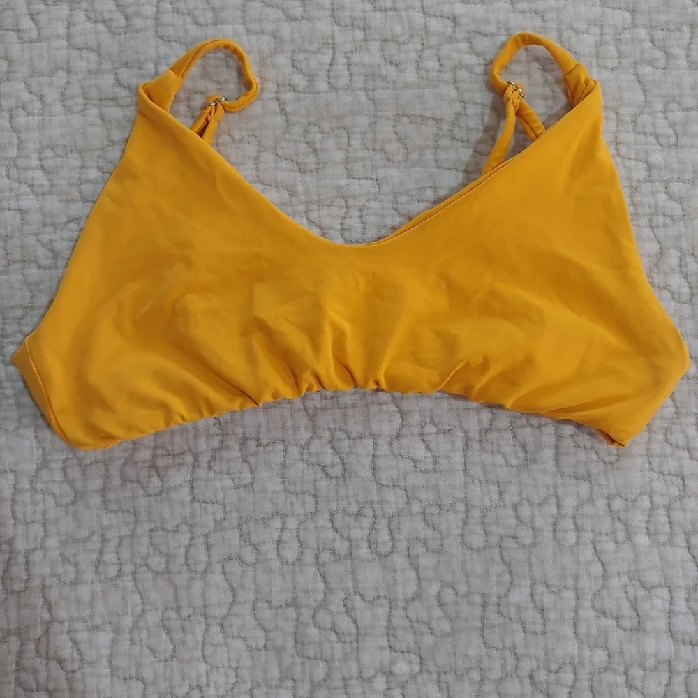 Bold Swim Bralette Bikini, Women's Size Small, Neon Orange